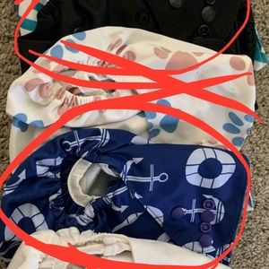 Black and anchor cloth diapers